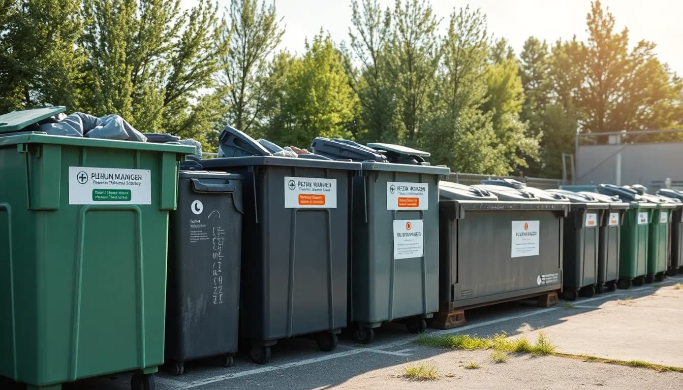 Öffnungszeiten-Schild am Wertstoffhof in Waiblingen