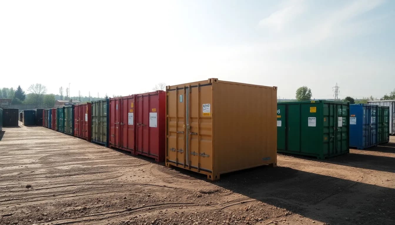 Öffnungszeiten-Schild an einem Wertstoffhof in Waldkraiburg