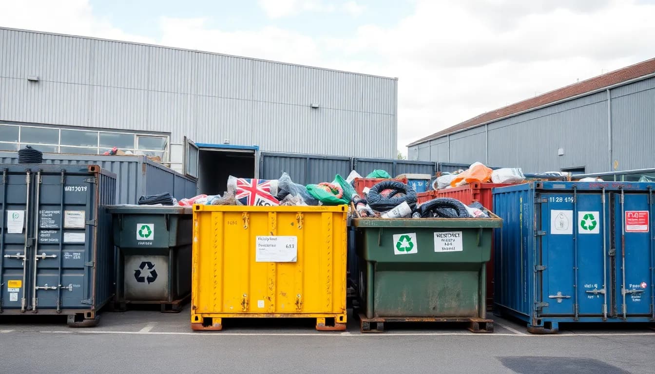 Wertstoffhof in Waldkraiburg mit Containern und Entsorgungsbereich