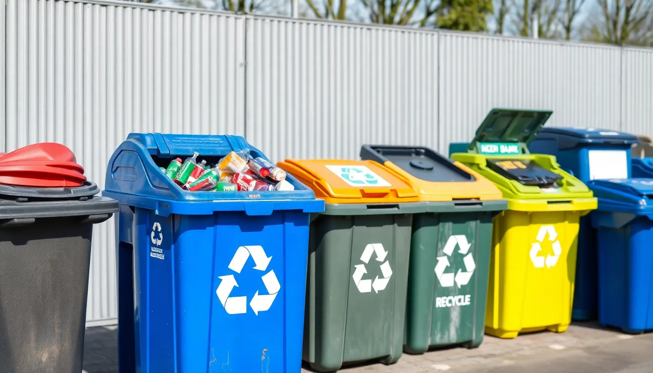 Verschiedene Abfallarten am Wertstoffhof in Zweibrücken