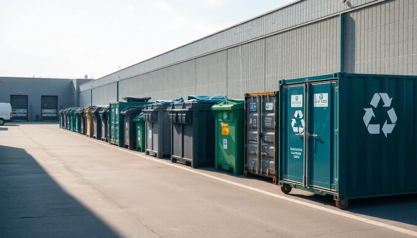 Wertstoffhof in Zweibrücken mit Containern und Entsorgungsbereich