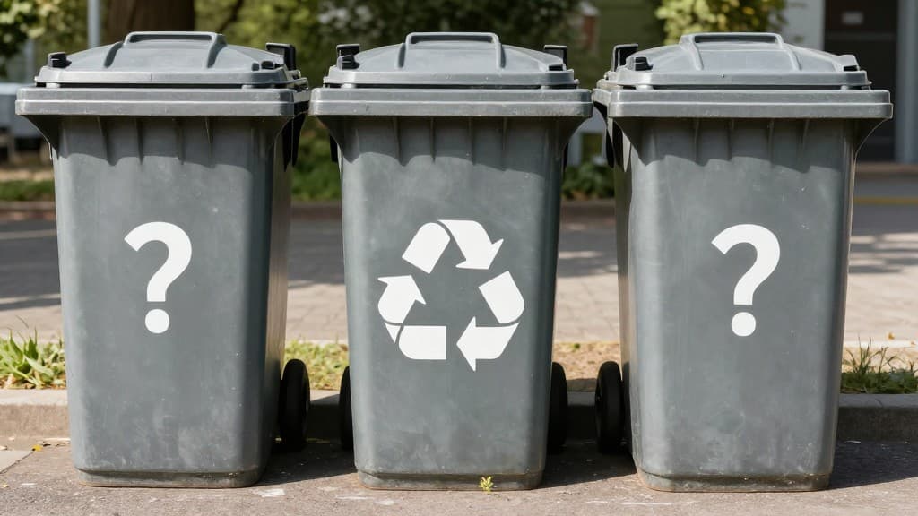Grafische Darstellung von Wissen und Fragen zum Thema Recycling in Deutschland