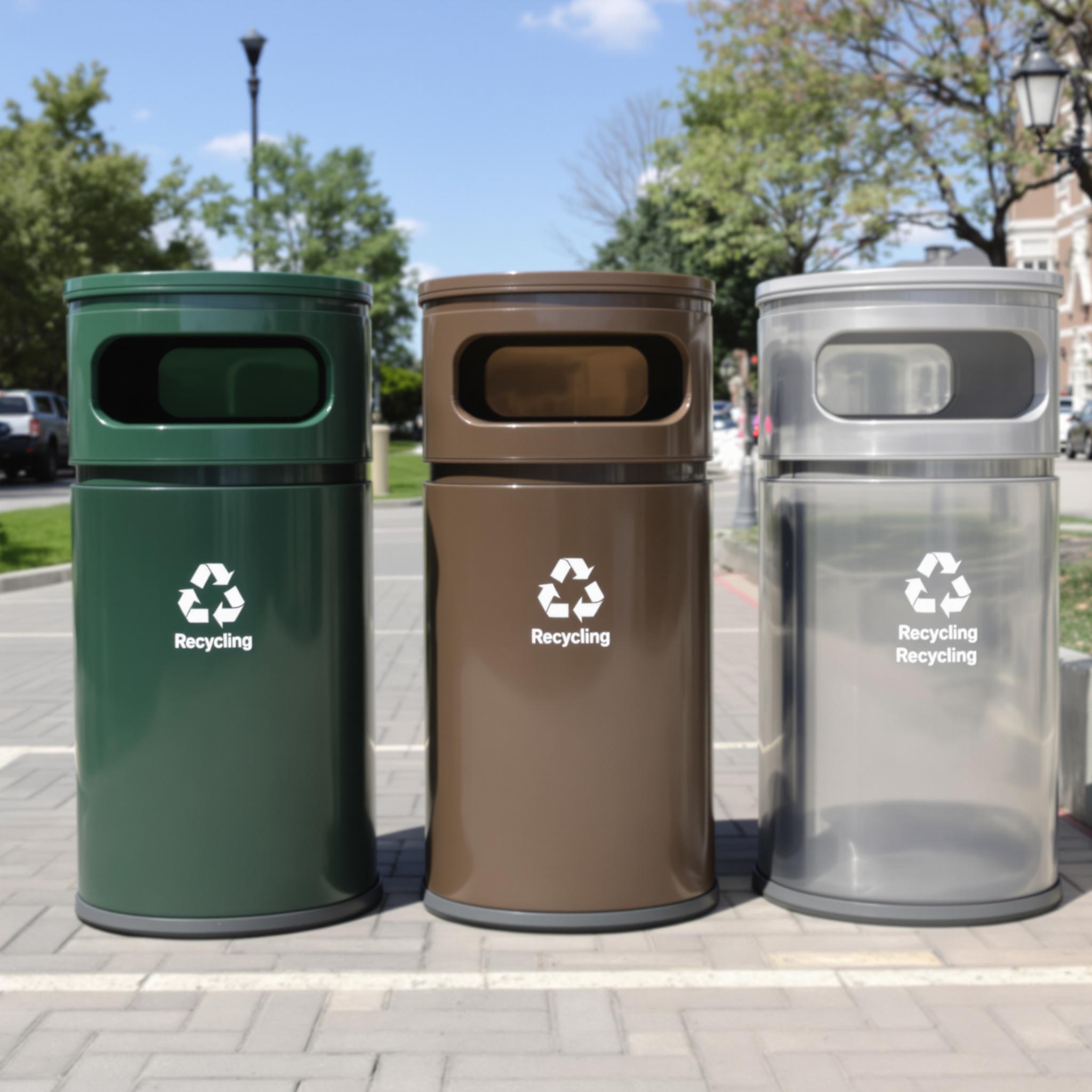 Foto eines typischen deutschen Altglascontainers mit einem Schild, das die erlaubten Einwurfzeiten angibt.
