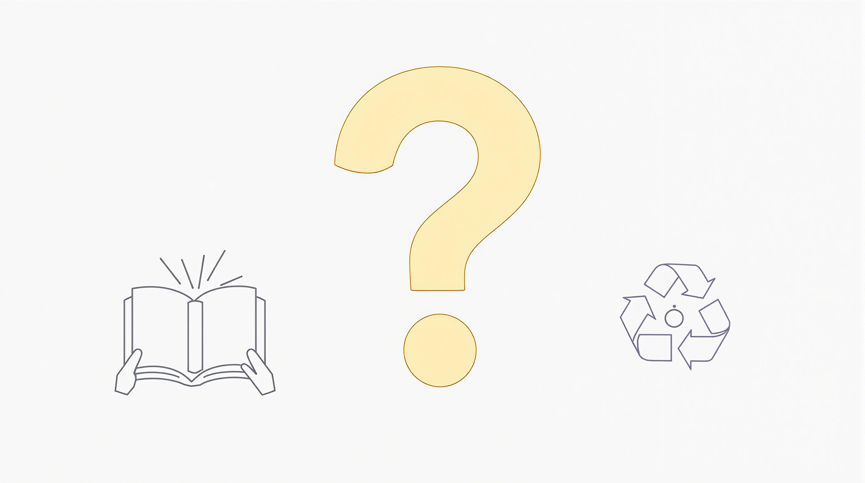 Grafische Darstellung von Wissen und Fragen zum Thema Recycling in Deutschland